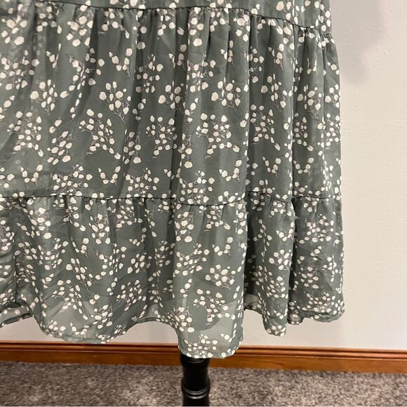 Mikarose Floral Print short sleeve Tiered mini Dress size small - Picture 5 of 13